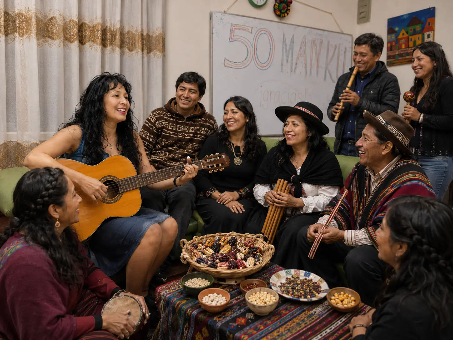 Encuentro con música y canto en Quechua